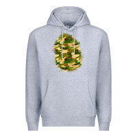Heather Grey camouflage patch 4 Premium Hoodie - BundleAndBundleShop