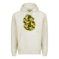 Oatmeal Heather camouflage patch 4 Premium Hoodie - BundleAndBundleShop