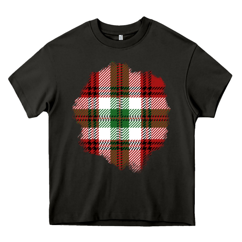 Christmas Tartan Patch Heavy Core Tee by BundleAndBundleShop | Teevron