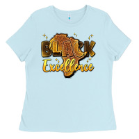Baby Blue black excellence Ladies Tee - Artiststas