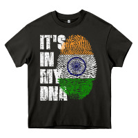 Asphalt IT'S IN MY DNA India Flag Indian Heavy Core Tee - lanVoArt