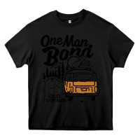 Black old dominion one man Heavy Core Tee - lanVoArt