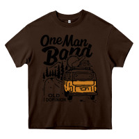 Chocolate Brown old dominion one man Heavy Core Tee - lanVoArt