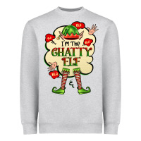 Heather Grey im the chatty elf Heavyweight Sweatshirt - FaDigitalArtStudio