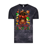 Cloud Black santas favorite lunch lady afro messy bun Vintage Tee - texasbilliewilder