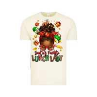 Vintage Arctic santas favorite lunch lady afro messy bun Vintage Tee - texasbilliewilder