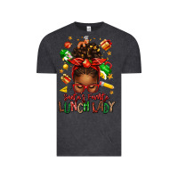 Vintage Black santas favorite lunch lady afro messy bun Vintage Tee - texasbilliewilder