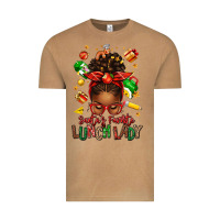 Vintage Camel santas favorite lunch lady afro messy bun Vintage Tee - texasbilliewilder