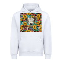 White white Scottish calf and sunflowers Urban Hoodie - BarkalooDesign