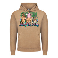 Vintage Coffee Gnome bunny Happy Easter Day Vintage Hoodie - HowdyJamesFarm