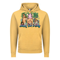 Vintage Mustard Gnome bunny Happy Easter Day Vintage Hoodie - HowdyJamesFarm