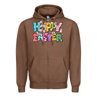Chestnut Hoppy Easter Zipper Hoodie - CowhideDigitalArt