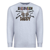 Heather Grey halloween daddy Premium Sweatshirt - CowhideDigitalArt