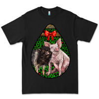 Black christmas pig Premium Tee - LillyAllenDesigns