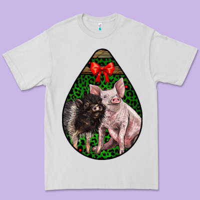 Christmas Pig Premium Tee Designed By Lillyallendesigns