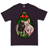 Plum christmas pig Premium Tee - LillyAllenDesigns