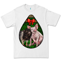 White christmas pig Premium Tee - LillyAllenDesigns