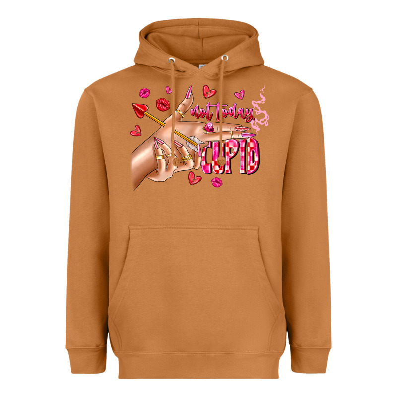 Not Today Cupid Heavyweight Hoodie by CowhideDigitalArt | Teevron