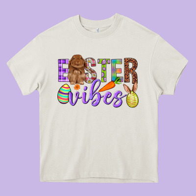 Easter Vibes Heavy Core Tee Designed By Bundleandbundleshop