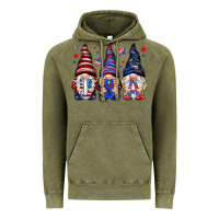 Vintage Olive USA gnomies 4th of july Vintage Hoodie - HowdyJamesFarm