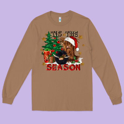 Tis The Season Long Sleeve Tee Designed By Cowgirlartshop