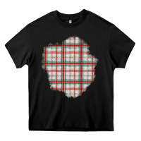 Black Christmas Tartan Patch Heavy Core Tee - BundleAndBundleShop