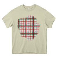 Mossy Christmas Tartan Patch Heavy Core Tee - BundleAndBundleShop
