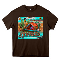 Chocolate Brown traveler tumbler Heavy Core Tee - JahusDesignShop