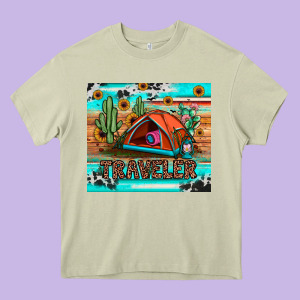 Traveler Tumbler Heavy Core Tee Designed By Jahusdesignshop