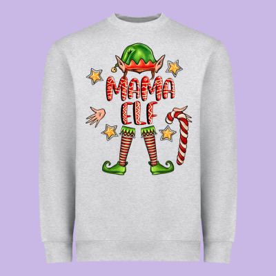 Mama Elf Heavyweight Sweatshirt Designed By Fadigitalartstudio