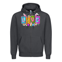 Smoke Love Easter Zipper Hoodie - CowhideDigitalArt