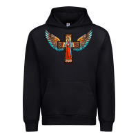 Black our lady of guadalupe cross with wings Urban Hoodie - BarkalooDesign