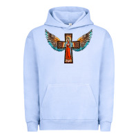 Pigment Grape Ice our lady of guadalupe cross with wings Urban Hoodie - BarkalooDesign