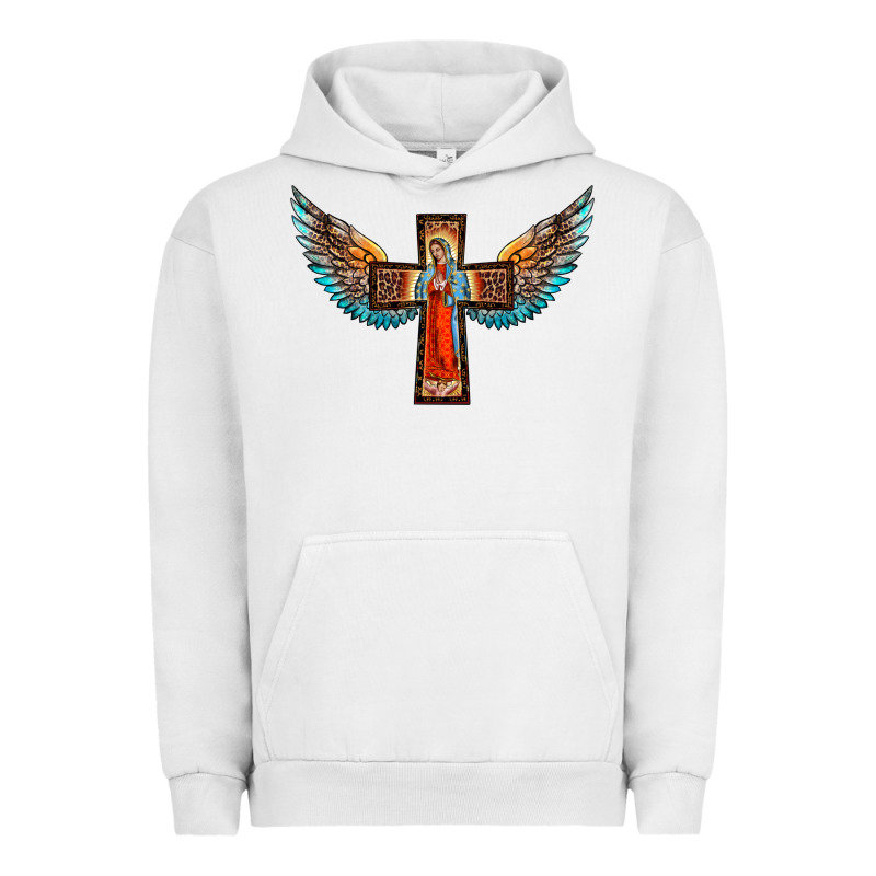Our Lady Of Guadalupe Cross With Wings Urban Hoodie by BarkalooDesign | Teevron