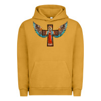 Pigment Peanut Butter our lady of guadalupe cross with wings Urban Hoodie - BarkalooDesign