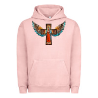 Pigment Salmon our lady of guadalupe cross with wings Urban Hoodie - BarkalooDesign
