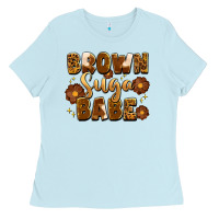 Baby Blue brown suga babe Ladies Tee - Artiststas