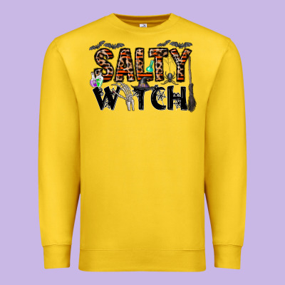 Salty Witch Premium Sweatshirt Designed By Cowhidedigitalart
