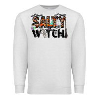 Oatmeal Heather salty witch Premium Sweatshirt - CowhideDigitalArt