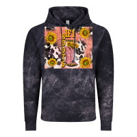 Cloud Black cowgirl boots sunflower Vintage Hoodie - TumblerDesignByShophia