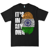 Black IT'S IN MY DNA India Flag Indian Premium Tee - lanVoArt