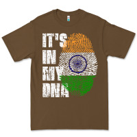 Cacao IT'S IN MY DNA India Flag Indian Premium Tee - lanVoArt