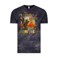 Cloud Black Flannels boots and bonfires Vintage Tee - NancyCooperArtShop