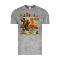 Cloud Rock Flannels boots and bonfires Vintage Tee - NancyCooperArtShop