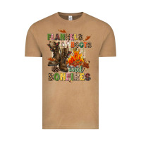 Vintage Camel Flannels boots and bonfires Vintage Tee - NancyCooperArtShop