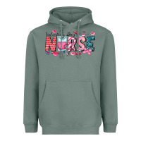 Sage Nurse Valentine Heavyweight Hoodie - CowhideDigitalArt