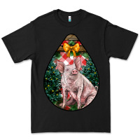Black christmas pig Premium Tee - LillyAllenDesigns