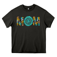 Asphalt Western Mom With Turquoise Gemstone Heavy Core Tee - BundleAndBundleShop