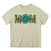 Mossy Western Mom With Turquoise Gemstone Heavy Core Tee - BundleAndBundleShop