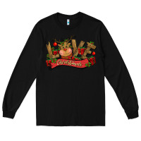 Black love christmas reindeer Long Sleeve Tee - CowGirlArtShop